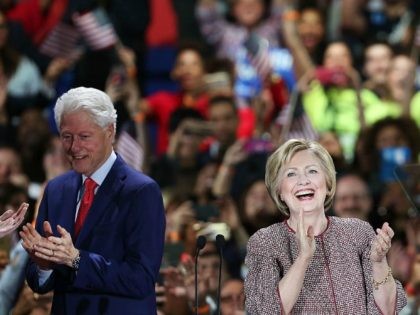 NEW YORK, NY - APRIL 19: Democratic presidential candidate Hillary Clinton walks on stage