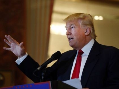 Republican presidential candidate Donald Trump speaks at a news conference at Trump Tower on May 31, 2016 in New York City.