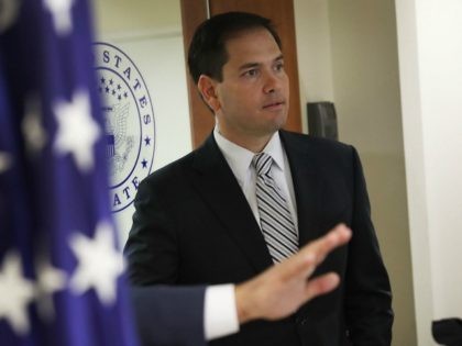 Marco Rubio (R-FL) speaks to the media to urge the United States Congress to pass funding to combat the mosquito-borne Zika virus on June 3, 2016 in Doral, Florida.