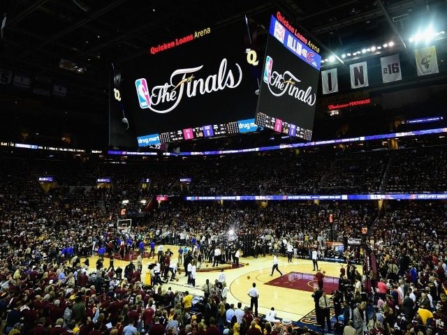 A general view of Quicken Loans Arena prior to Game 3 of the 2016 NBA Finals between the C