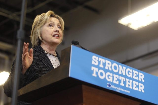 COLUMBUS, OH - JUNE 21: Presumptive Democratic presidential nominee Hillary Clinton speaks