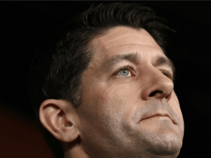 Speaker of the House Paul Ryan (R-WI) answers questions during a press conference at the U