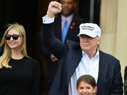 AYR, SCOTLAND - JUNE 24: Presumptive Republican nominee for US president Donald Trump spe