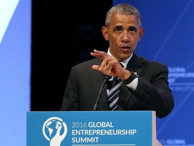 President Barack Obama speaks during the 2016 Global Entrepreneurship Summit at Stanford U