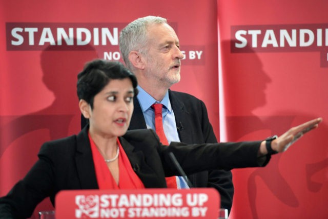 LONDON, ENGLAND - JUNE 30: Labour Party Leader Jeremy Corbyn and Shami Chakrabarti attend