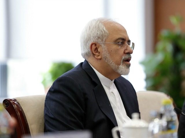 Iranian Foreign Minister Javad Zarif meets with China's Foreign Minister Wang Yi (not