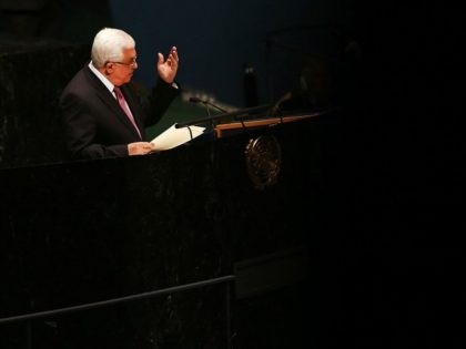 NEW YORK, NY - NOVEMBER 29: Palestinian Authority President Mahmoud Abbas addresses the G