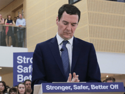 Chancellor of the Exchequer George Osborne deliver a speech on the potential economic impact to the UK on leaving the European Union (EU), at a B&Q Store Support Office, on May 23, 2016 in Chandler's Ford, near Eastleigh, England. Osborne warned that Brexit would lead Britain into a 'year-long recession'. …