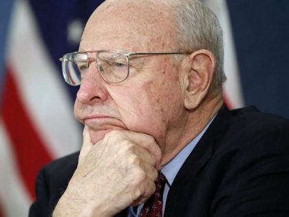 Former ambassador Thomas R. Pickering, listens during a news conference to unveil the 'Doo