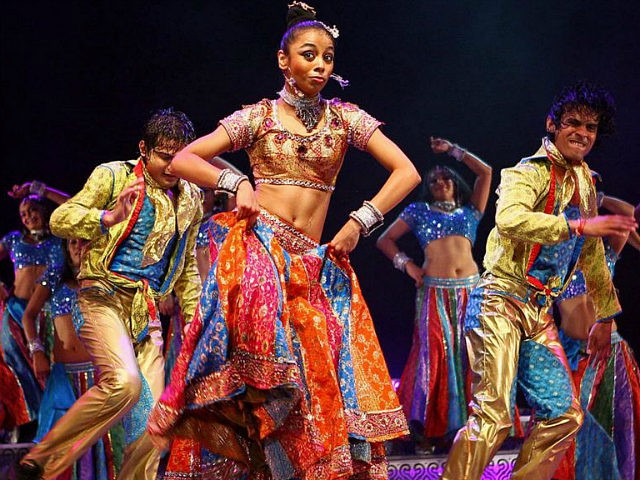 Indian dancers perform on May 19, 2008 during 'The Merchants of Bollywood', a dance play b