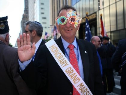 NEW YORK - MAY 31: Mayor of Tel Aviv Ron Huldai waves as he wears a sunglasses to celebrat