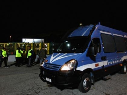 police during the UEFA Europa League group G match between SS Lazio and FC Dnipro Dniprope