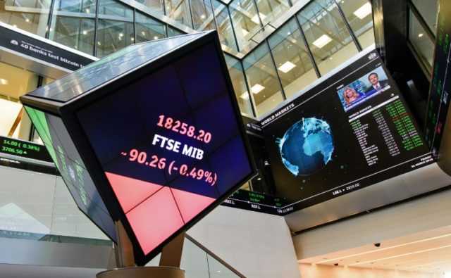 Around midday in Europe, Frankfurt's main stocks index  was up 0.5 percent compared with