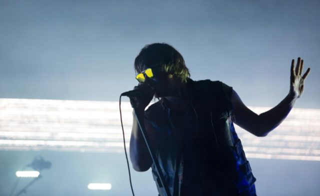Julian Casablancas, lead singer of The Strokes, performs at the Governors Ball Music Festi