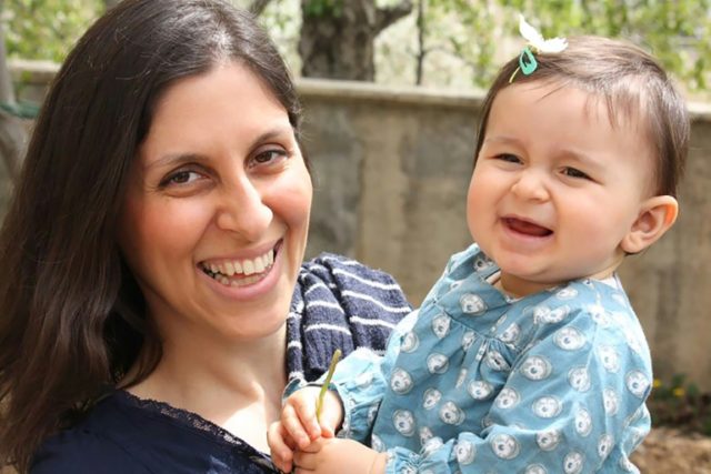 Nazanin Zaghari-Ratcliffe (left), an employee of the Thomson Reuters Foundation, was arres