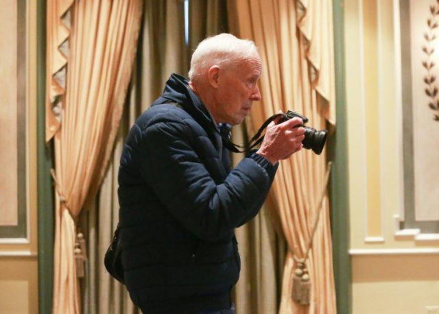 Photographer Bill Cunningham, pictured at The Pierre Hotel on April 12, 2016 in New York C