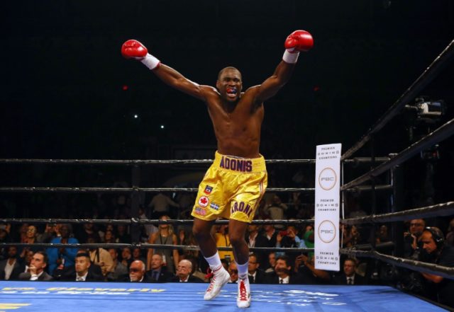 Adonis Stevenson, pictured on September 11, 2015, will defend his World Boxing Council lig