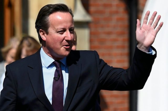 Britain's Prime Minister David Cameron attends a "Britain Stronger In Europe" rally in Lon
