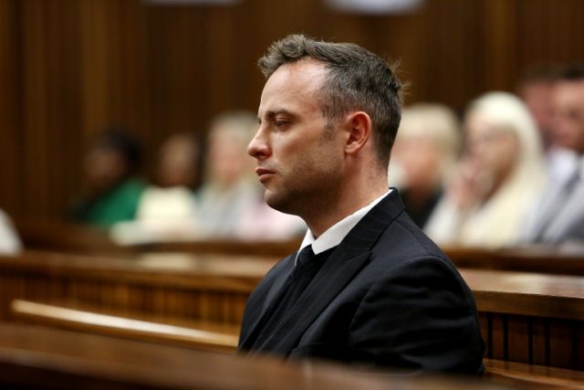 South African paralympian Oscar Pistorius looks on during the third day of his hearing at
