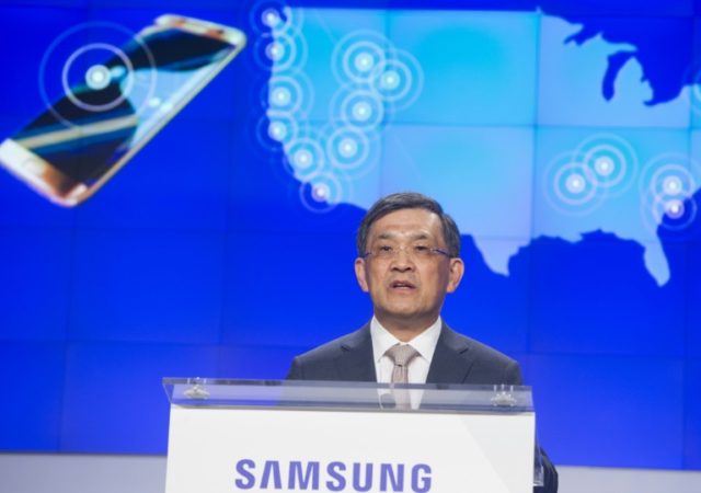Oh-Hyun Kwon, Vice Chairman and CEO of Samsung Electronics, speaks during the "Internet of