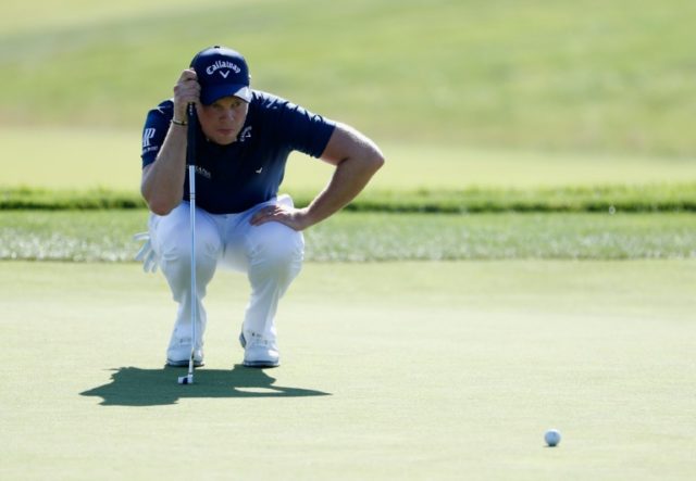 Danny Willett of England was so frustrated with his performance on the greens that he snap