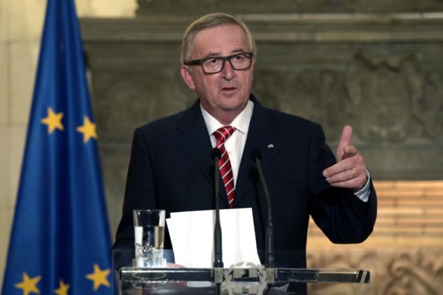 President of the European Commission Jean-Claude Juncker speaks during a press conference