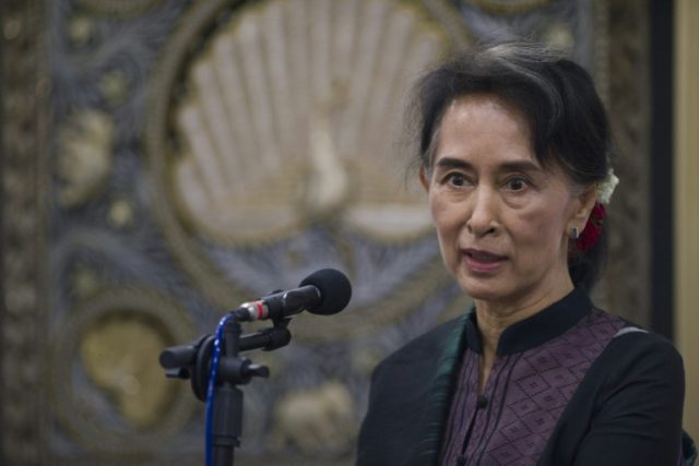 Myanmar State Counsellor and Foreign Minister Aung San Suu Kyi , pictured on June 17, 2016