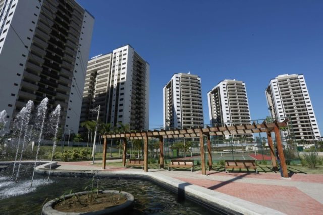 View of the athletes Olympic Village during its inauguration for the Rio Olympic Games in