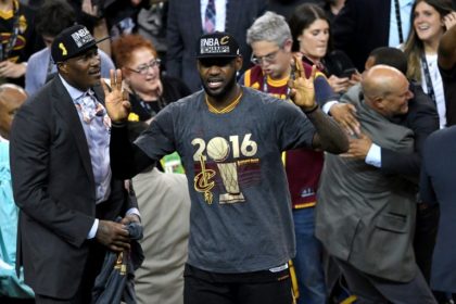 LeBron James and the Cleveland Cavaliers celebrate the greatest comeback in NBA Finals his