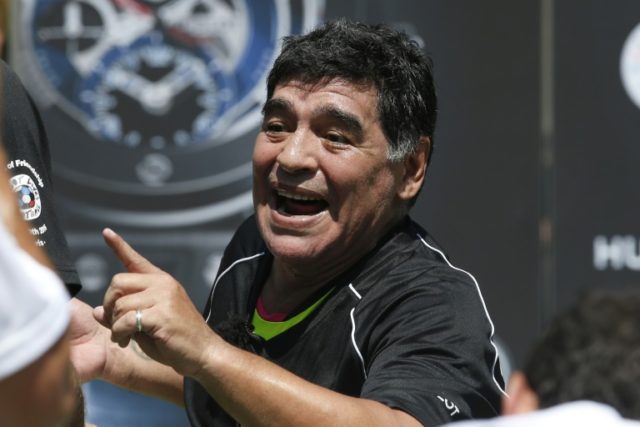 Former Argentinian football star Diego Maradona, pictured on June 9, 2016, told his nation