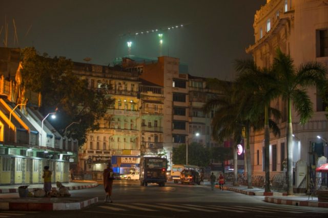 Yangon's historic downtown area, where the roads are lined with majestic but decaying stru