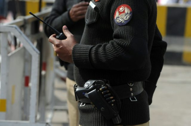 Pakistani police have arrested a fellow officer after he was accused of beating up an elde