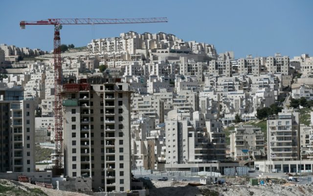 Buildings under construction in the Israeli settlement of Har Homa, in annexed east Jerusa