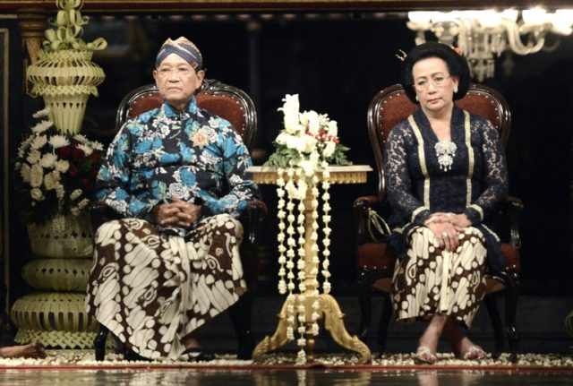 Sultan Hamengku Buwono X, governor and sultan of the tiny kingdom of Yogyakarta, with his