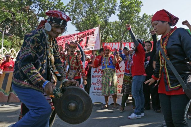 Lumad people protest against the Asia Pacific Economic Cooperation (APEC) Summit on Novemb
