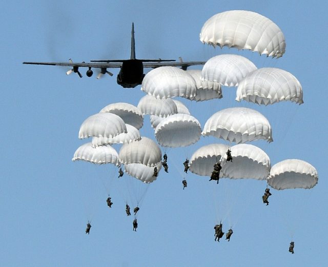 Polish paratroopers take part in the NATO Anaconda-16 military exercise at Torun, on June
