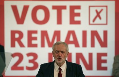 Jeremy Corbyn, leader of the opposition Labour party, is officially backing the campaign f