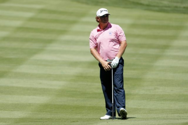 William McGirt plays a shot on the 17th hole during the first round of the World Golf Cham