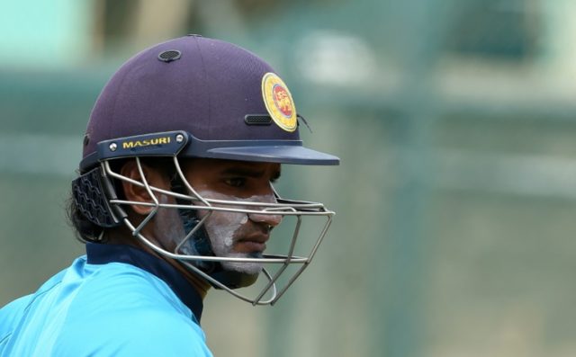 Sri Lankan cricketer Kusal Perera during a practice session in Colombo on May 13, 2016