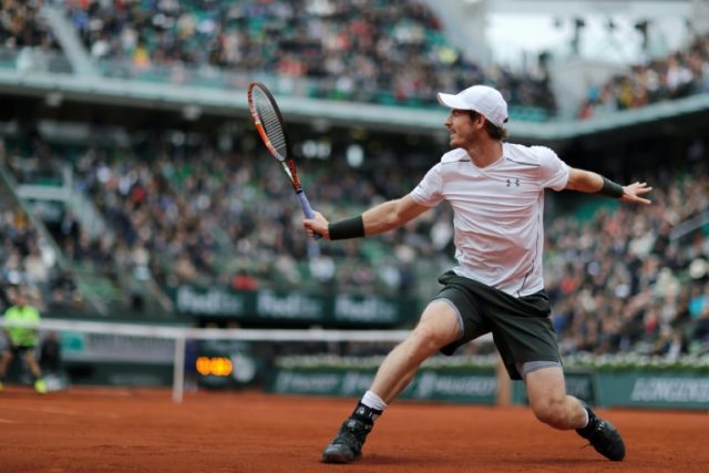 Andy Murray during his semi-final match against Stanislas Wawrinka at Roland Garros on Jun