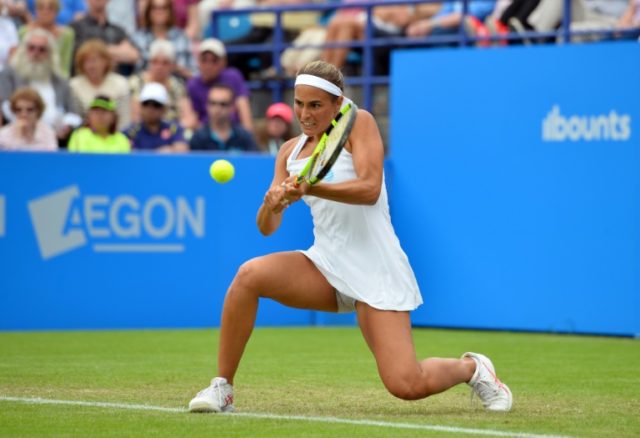 Puerto Rico's Monica Puig in action during the women's singles third round match at the WT