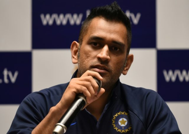 Indian ODI and T20 captain Mahendra Singh Dhoni speaks during a press conference in Mumbai