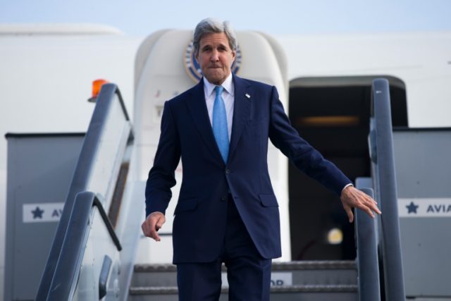 US Secretary of State John Kerry, pictured on June 16, 2016, has been pushing an improbabl