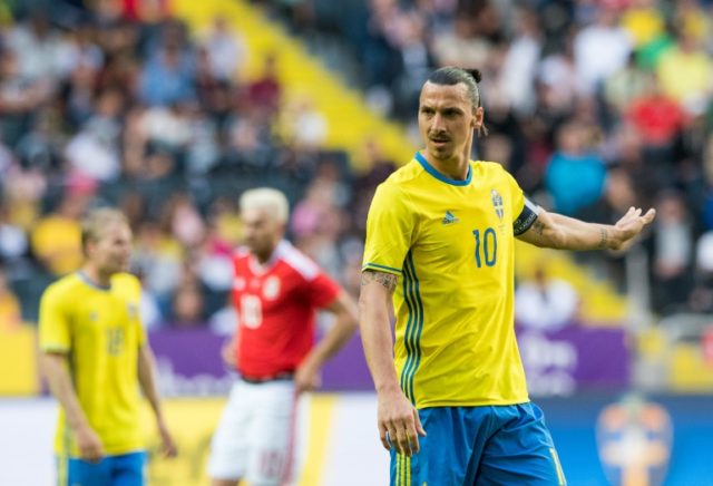 Sweden's captain Zlatan Ibrahimovic, during a friendly match against Wales, at Friends Are
