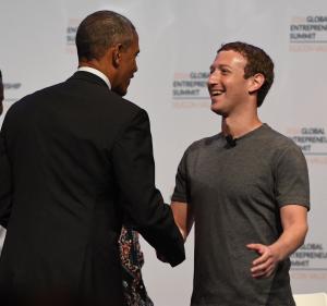 Obama, Zuckerberg promote entrepreneurship at global summit at Stanford University
