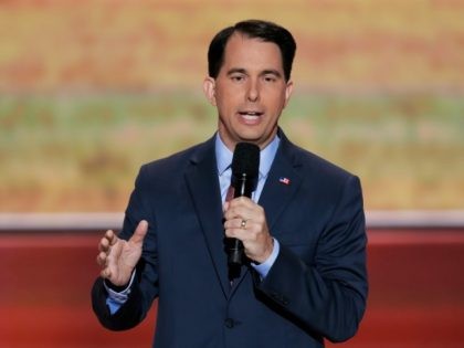 Gov. Scott Walker of Wisconsin speaks during the third day of the Republican National Convention in Cleveland, Wednesday, July 20, 2016. (AP Photo/J. Scott Applewhite)
