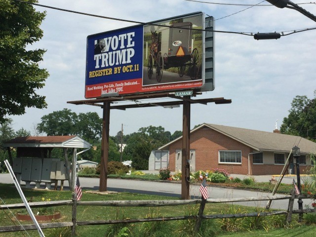 EXCLUSIVE-- Amish PAC Endorses Trump, Launches Billboards In Pennsylvania