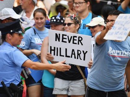 Bernie-Sanders-Never-Hillary-Protester-DNC-Getty