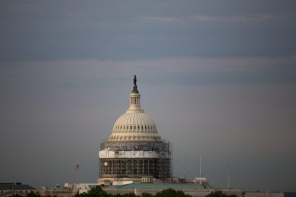 WASHINGTON, DC - MAY 9: A view of the U.S. Capitol before an annual memorial service in ho