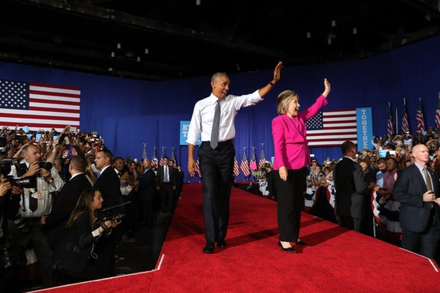 CHARLOTTE, NC - JULY 05: Democratic presidential candidate Hillary Clinton and U.S. Presi